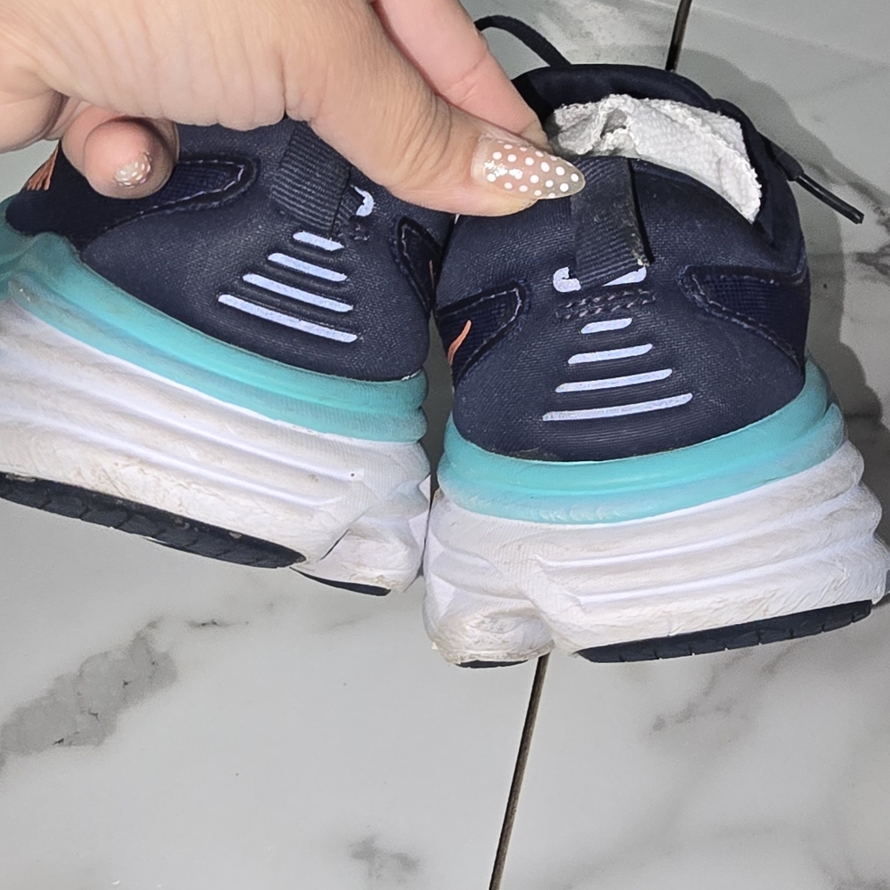 Hoka Navy and Teal Running Shoes Size 7.5 - Picture 5 of 9